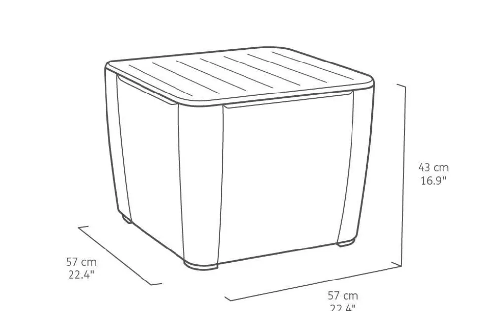 Hocker Met Opbergruimte (57X57 Cm)|Allibert New