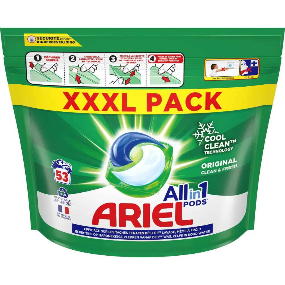 Flash Sale Ariel All In 1 Wasmiddel Pods Original Wit - 2 X 53 Wasbeurten - 106 Wasbeurten