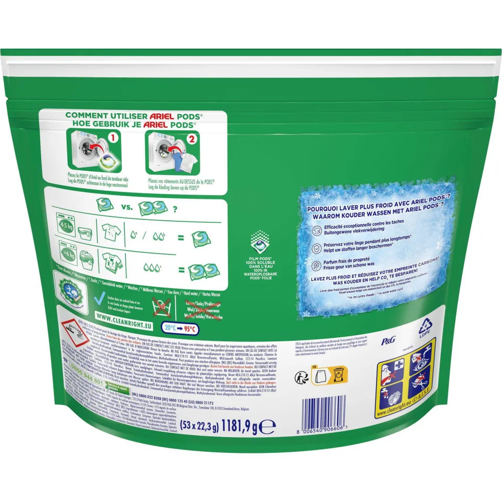 Flash Sale Ariel All In 1 Wasmiddel Pods Original Wit - 2 X 53 Wasbeurten - 106 Wasbeurten