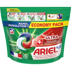 New Ariel Pods+ Vloeibaar Wasmiddelcapsules + Ultra Vlekverwijderaar - 3 X 40 Wasbeurten - 120 Wasbeurten