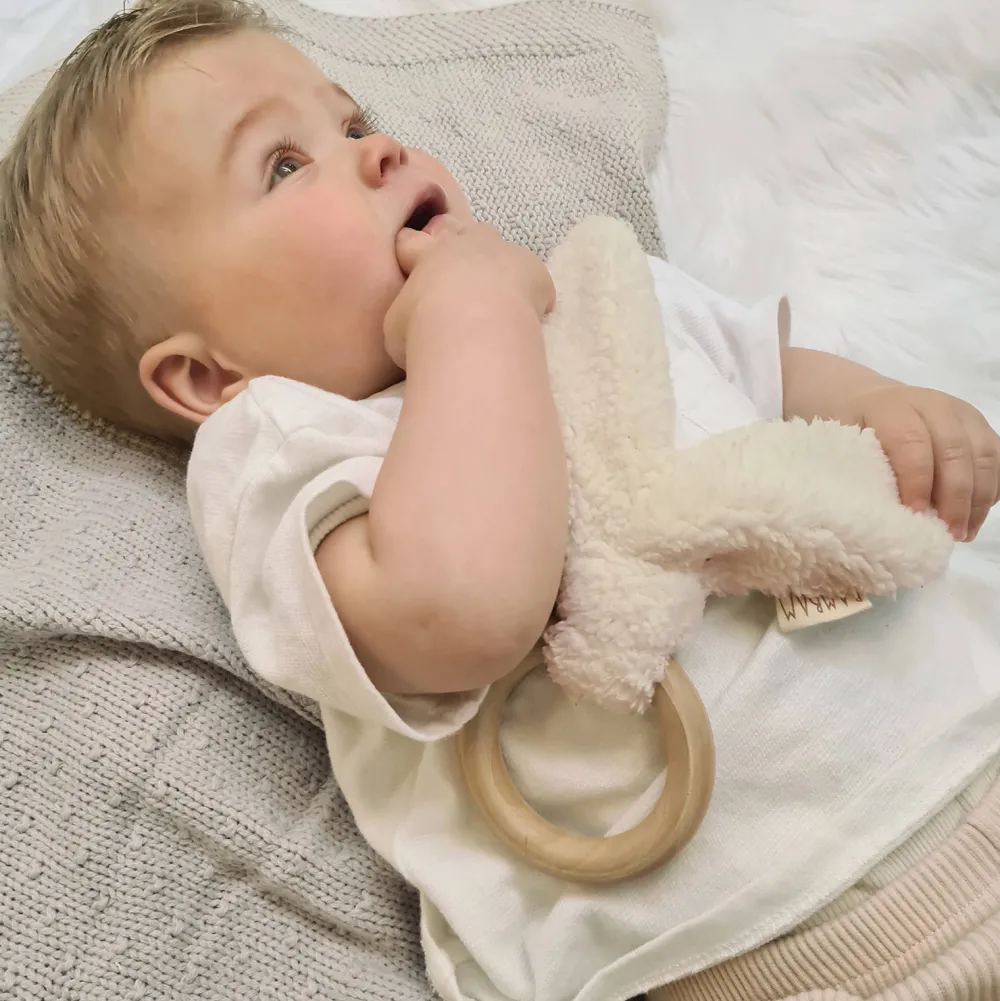 Eco Friendly Wooden Teething Ring With Ears|BamBam Store