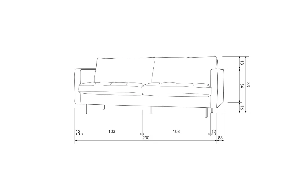 Cheap BePureHome 2,5-Zitsbank Rodeo
