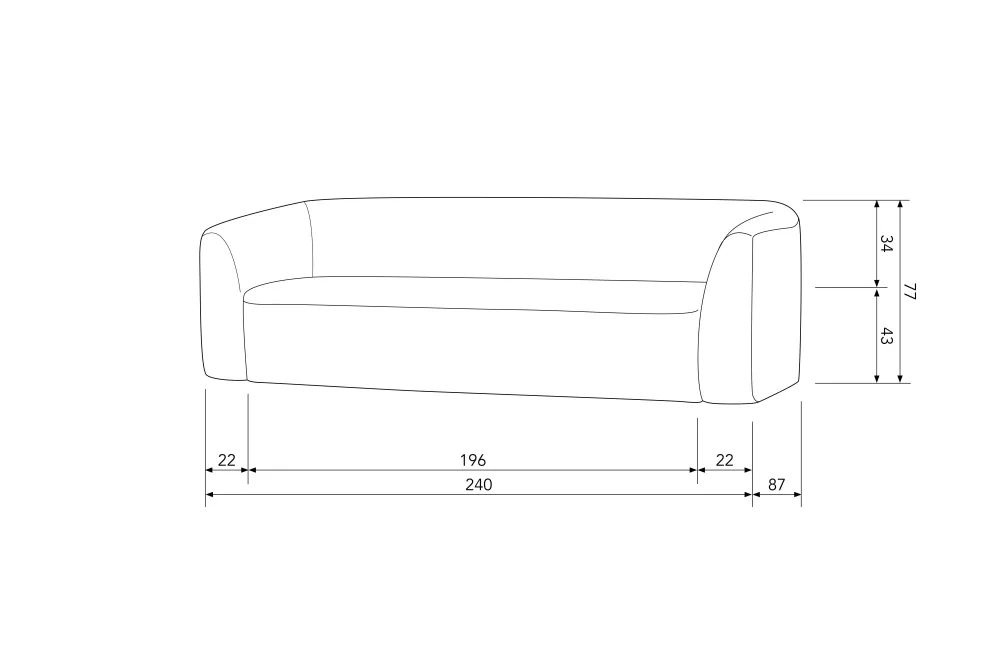 Flash Sale BePureHome 3-Zitsbank Sloping