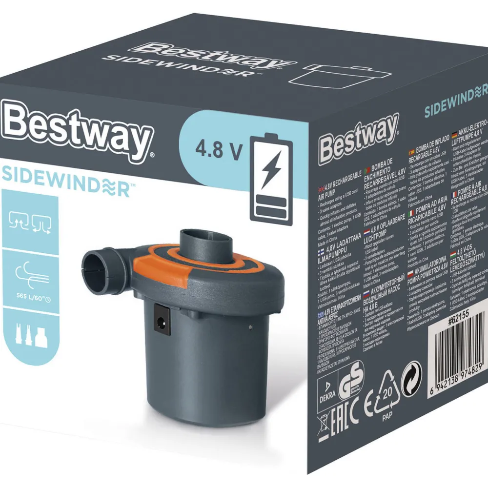 Sidewinder 4,8V Oplaadbare Luchtpomp|Bestway Best