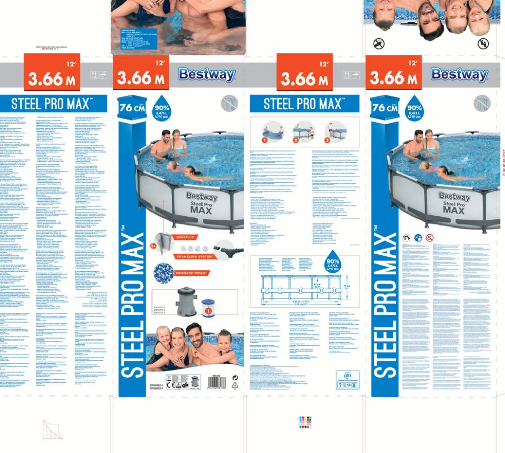 Steel Pro Max 56416 Steel Pro Max Zwembad + Filterpomp 366 Cm|Bestway Flash Sale