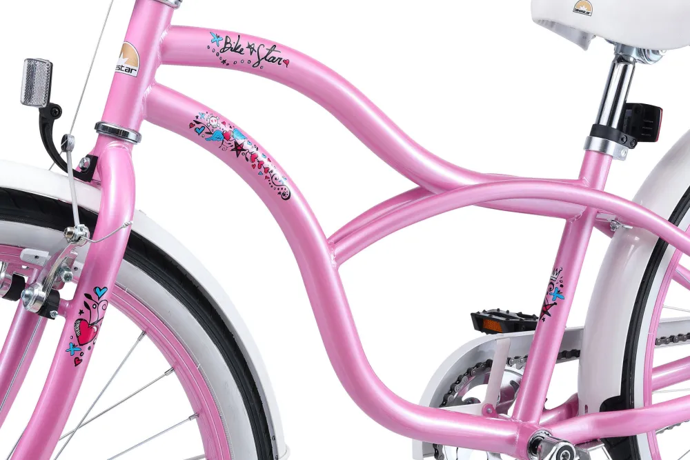 Classic Kinderfiets 24 Inch Roze|BikeStar Hot