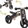 Mini Loopfiets 2 In 1, Hout, Zwart|BikeStar Discount