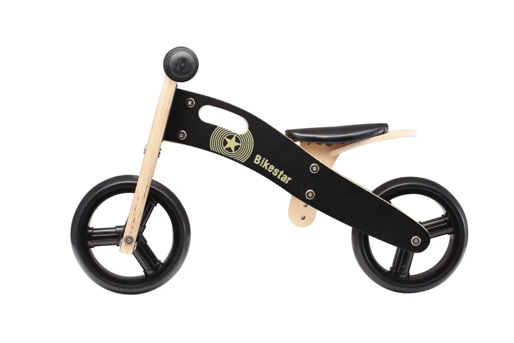 Mini Loopfiets 2 In 1, Hout, Zwart|BikeStar Discount