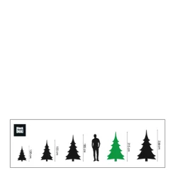 Hot Black Box Trees Verlichte Kerstboom Millington (H215 X O109 Cm)