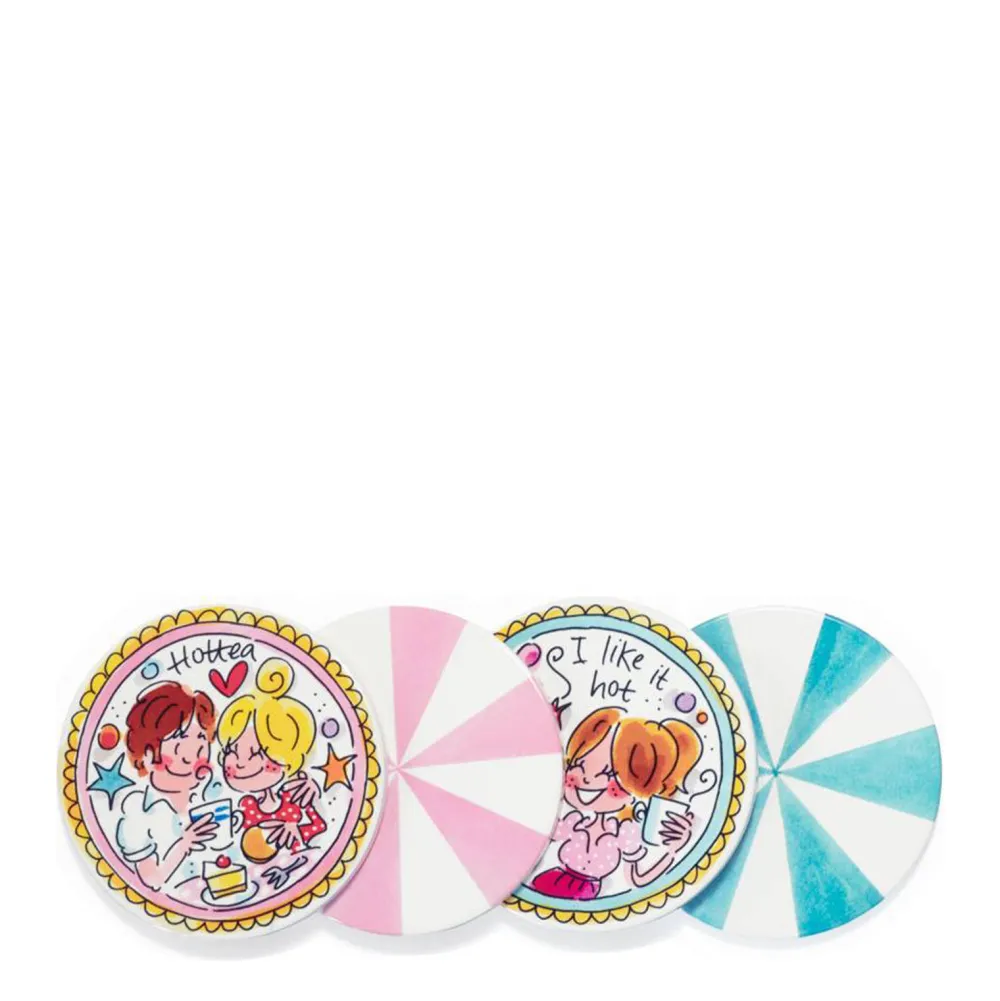 Sale Blond Amsterdam Onderzetters Even Bijkletsen (Set Van 4)