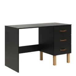Outlet Bopita Bureau Floris Mat Zwart/Naturel