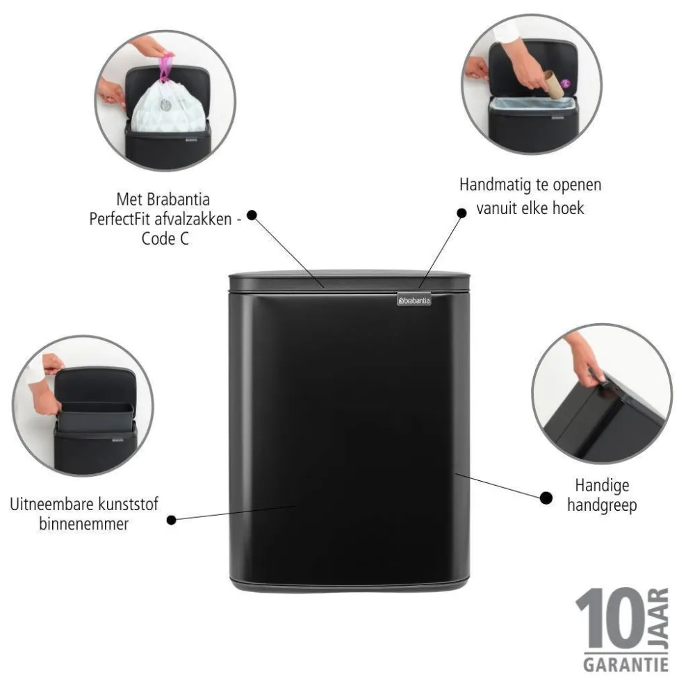 Shop Brabantia Bo Afvalemmer (12L)