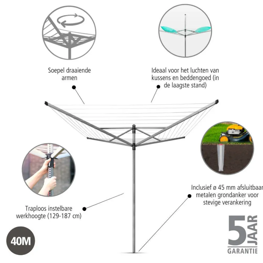 Online Brabantia Lift-O-Matic Droogmolen