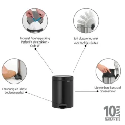 New Brabantia Newicon Pedaalemmer (5L)