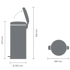 Outlet Brabantia Newicon Pedaalemmer (30L)