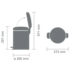 Outlet Brabantia Newicon Pedaalemmer (5L)