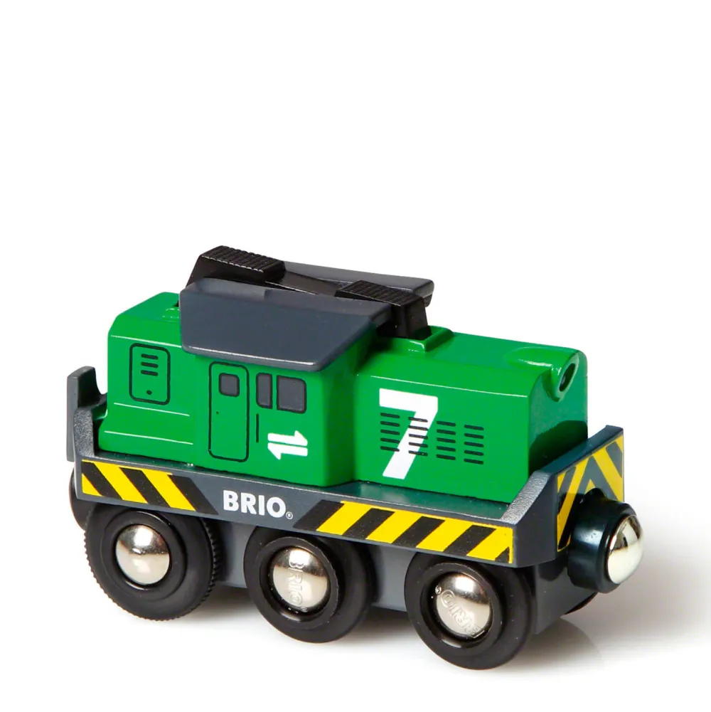Houten Locomotief Voor Goederentrein Op Batterijen - 33214|Brio Online