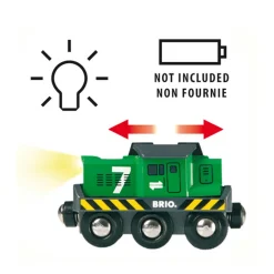 Houten Locomotief Voor Goederentrein Op Batterijen - 33214|Brio Online