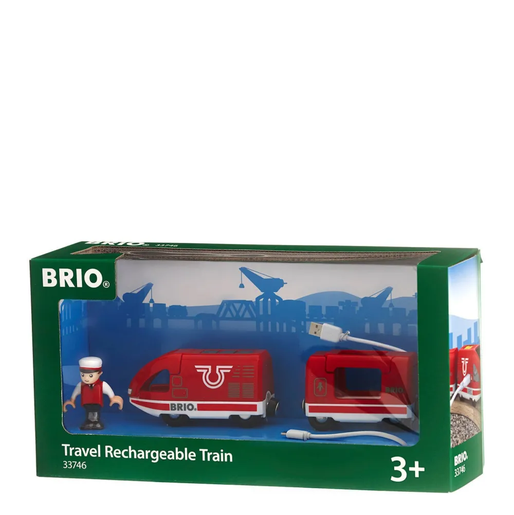 Houten Oplaadbare Rode Passagierstrein Met Usb Kabel - 33746|Brio Sale