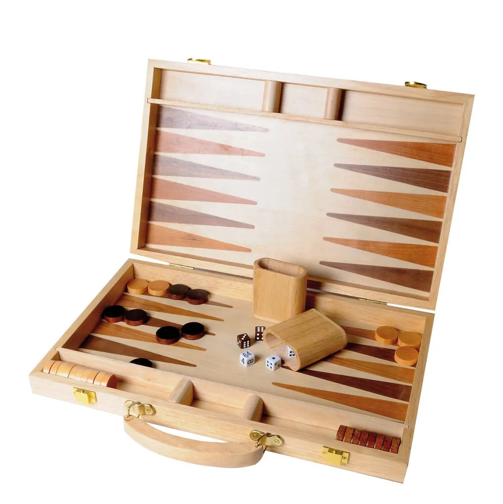 Backgammon Ingelegd Hout 38,1 Cm Backgammon Ingelegd Hout (38,1Cm)|Buffalo Discount