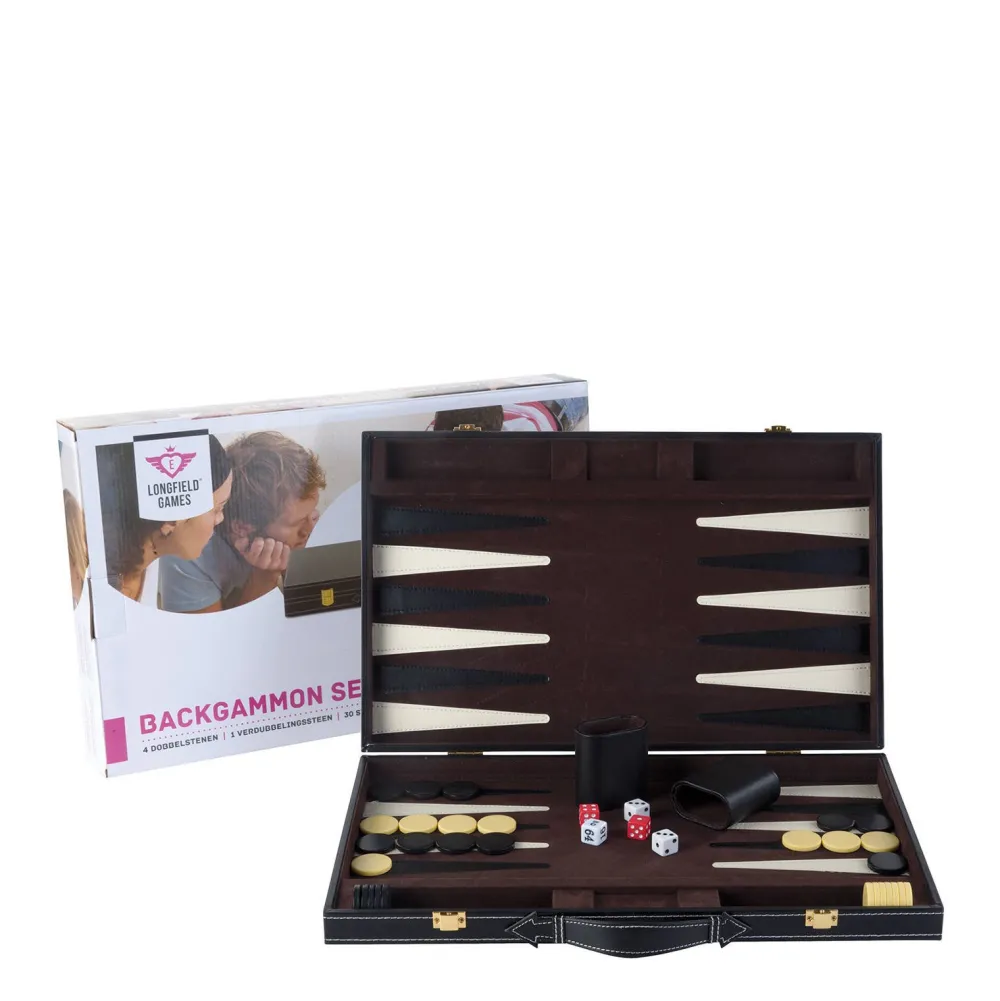Backgammon Ingelegd 46 X 30 Cm Zwart Backgammon Ingelegd Zwart (46X30 Cm)|Buffalo Best Sale