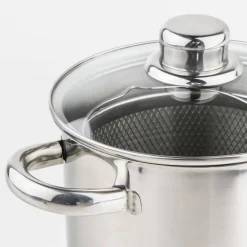 Sale CasaLupo Aspergepan Met Glazen Deksel - Rvs - O 16 Cm / 4.0 Liter