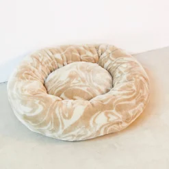 Sale Dogguo Honden/Katten Mand O70X20 Cm Fluffy Plush Swirl Patroon Beige Maat M