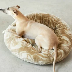 Sale Dogguo Honden/Katten Mand O70X20 Cm Fluffy Plush Swirl Patroon Beige Maat M