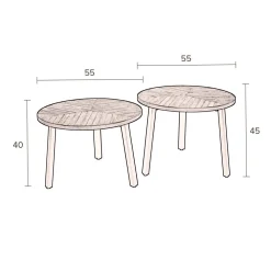 Store Dutchbone Bijzettafel Mundu (Set Van 2)