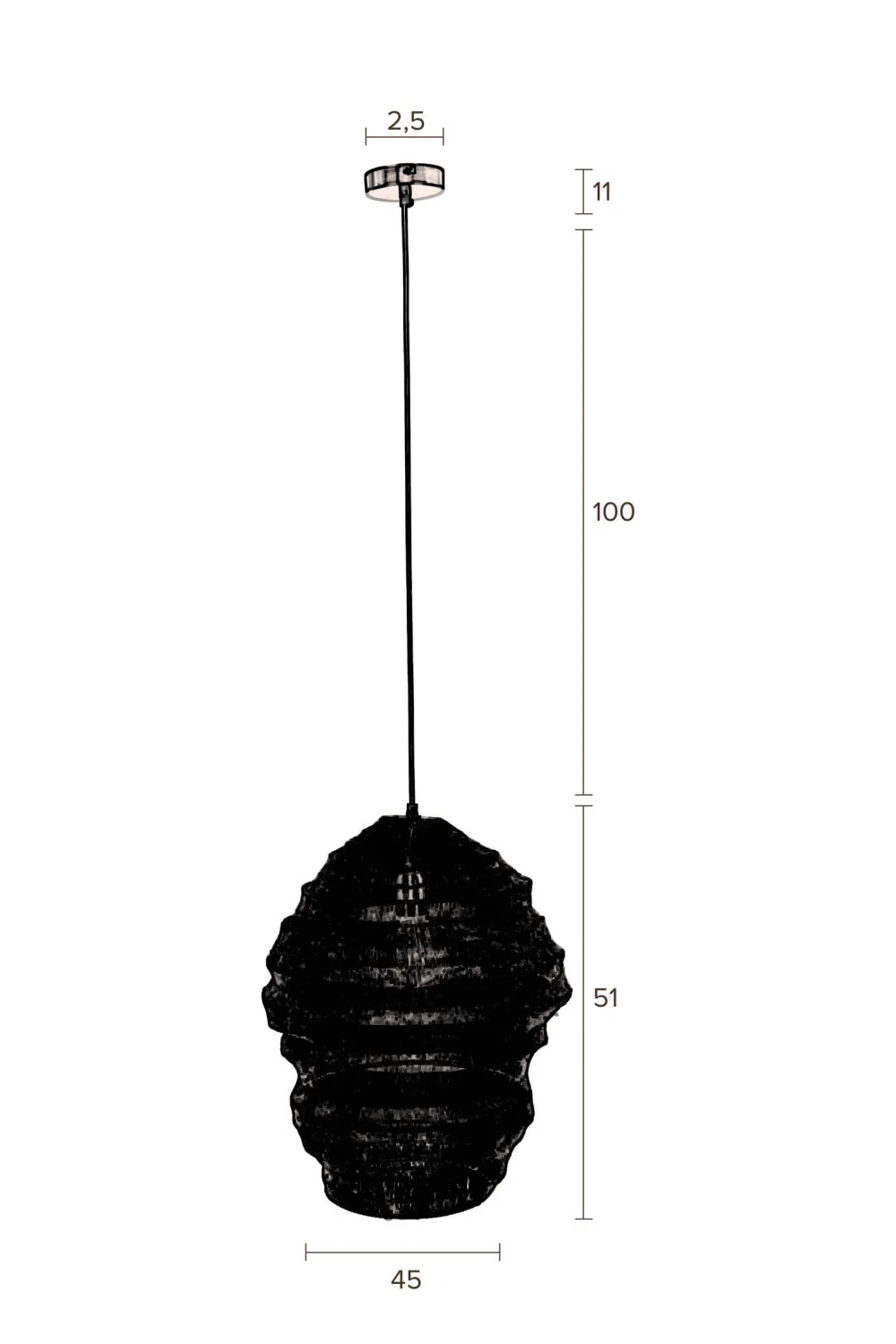 Store Dutchbone Hanglamp Luca