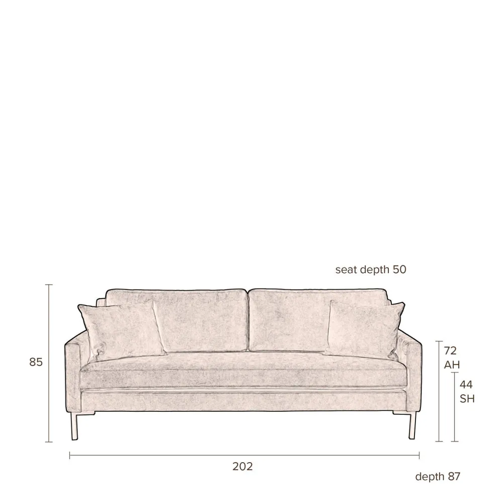 Discount Dutchbone 3-Zitsbank Houda