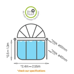 Overkapping T.B.V. Frame Pool O244Cm|EXIT Online