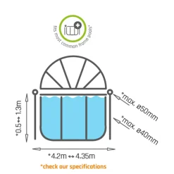 Overkapping T.B.V. Frame Pool O427Cm|EXIT Best Sale