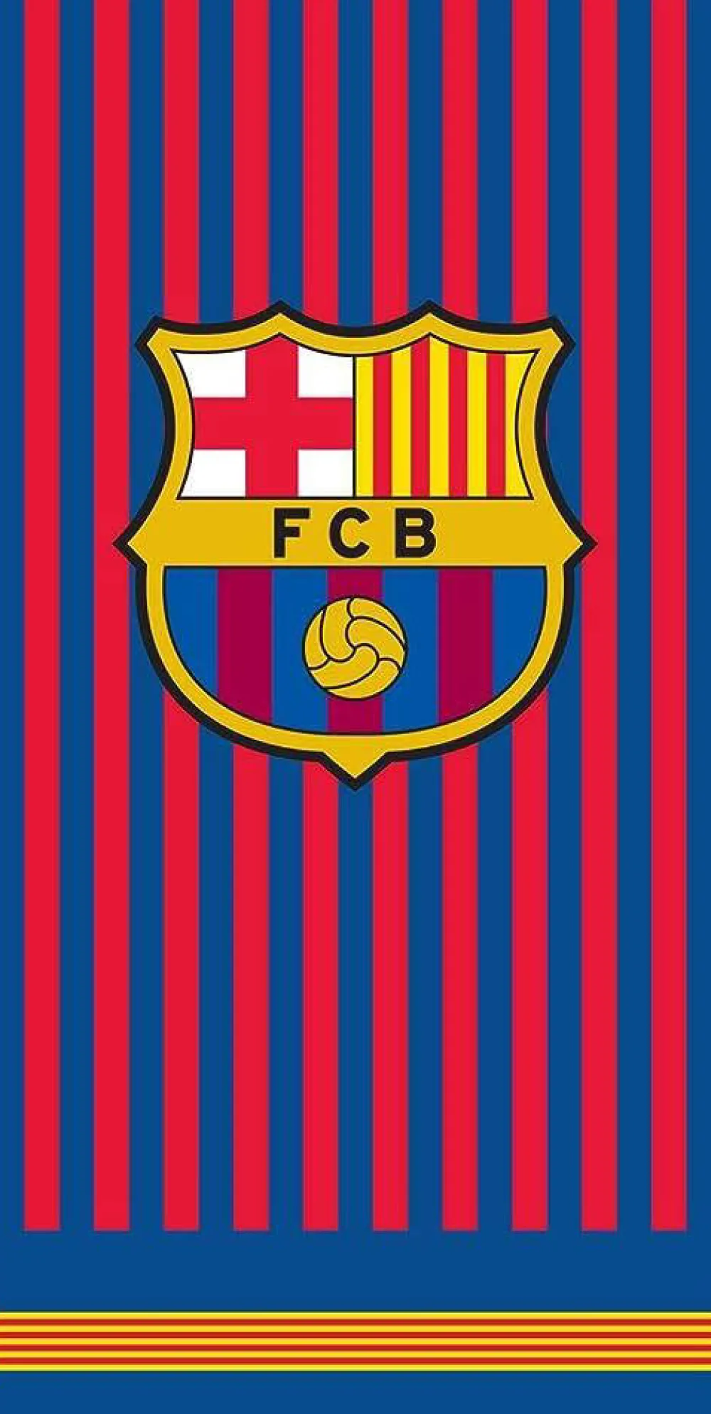Outlet FC Barcelona Kinderstrandlaken (70X140 Cm) Rood/Blauw