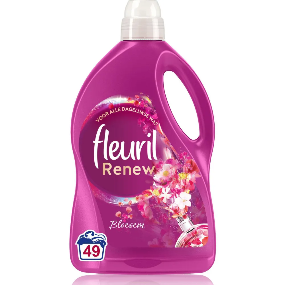 Hot Fleuril Renew Liquid Bloesem - Vloeibaar Wasmiddel - Voordeelverpakking - 4 X 49 Wasbeurten - 196 Wasbeurten