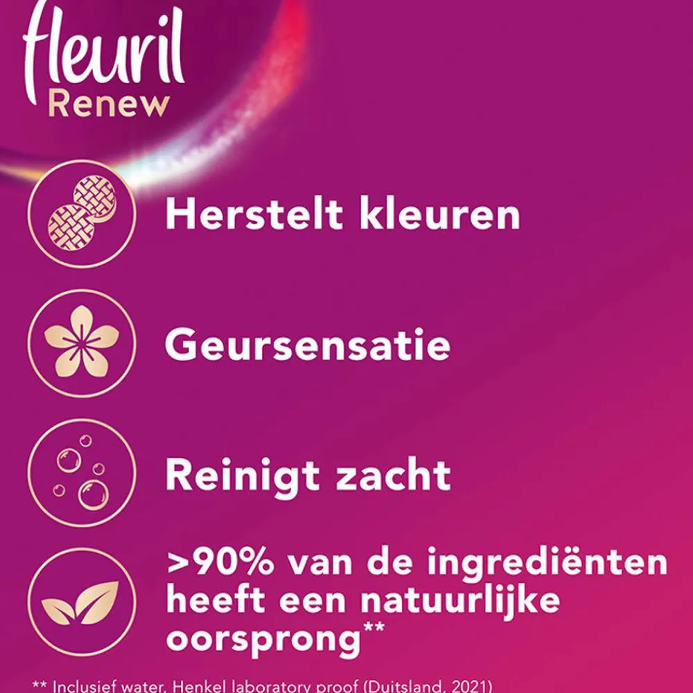 Hot Fleuril Renew Liquid Bloesem - Vloeibaar Wasmiddel - Voordeelverpakking - 4 X 49 Wasbeurten - 196 Wasbeurten