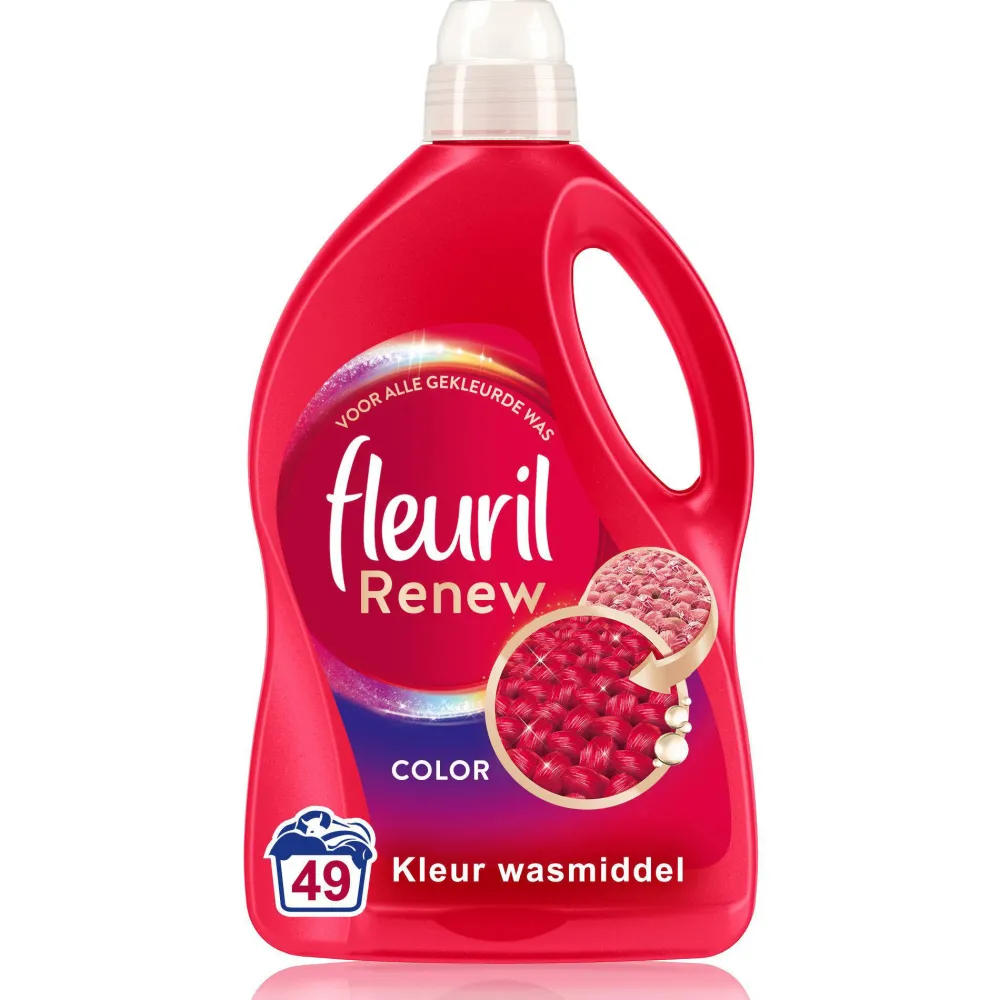 Outlet Fleuril Renew Liquid Color - Vloeibaar Wasmiddel - Voordeelverpakking - 4 X 49 Wasbeurten - 196 Wasbeurten