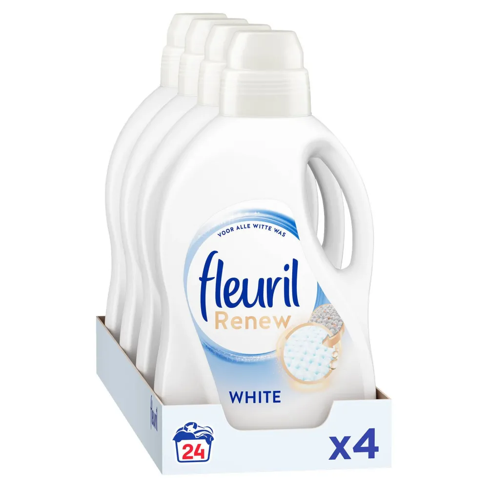 Sale Fleuril Renew Liquid White Vloeibaar Wasmiddel - 4 X 24 Wasbeurten - Voordeelverpakking - 24 Wasbeurten