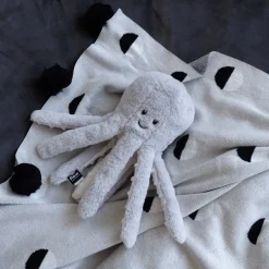 Hartslagknuffel Olly Octopus Grijs - Knuffel 24 Cm|Flow Amsterdam Sale