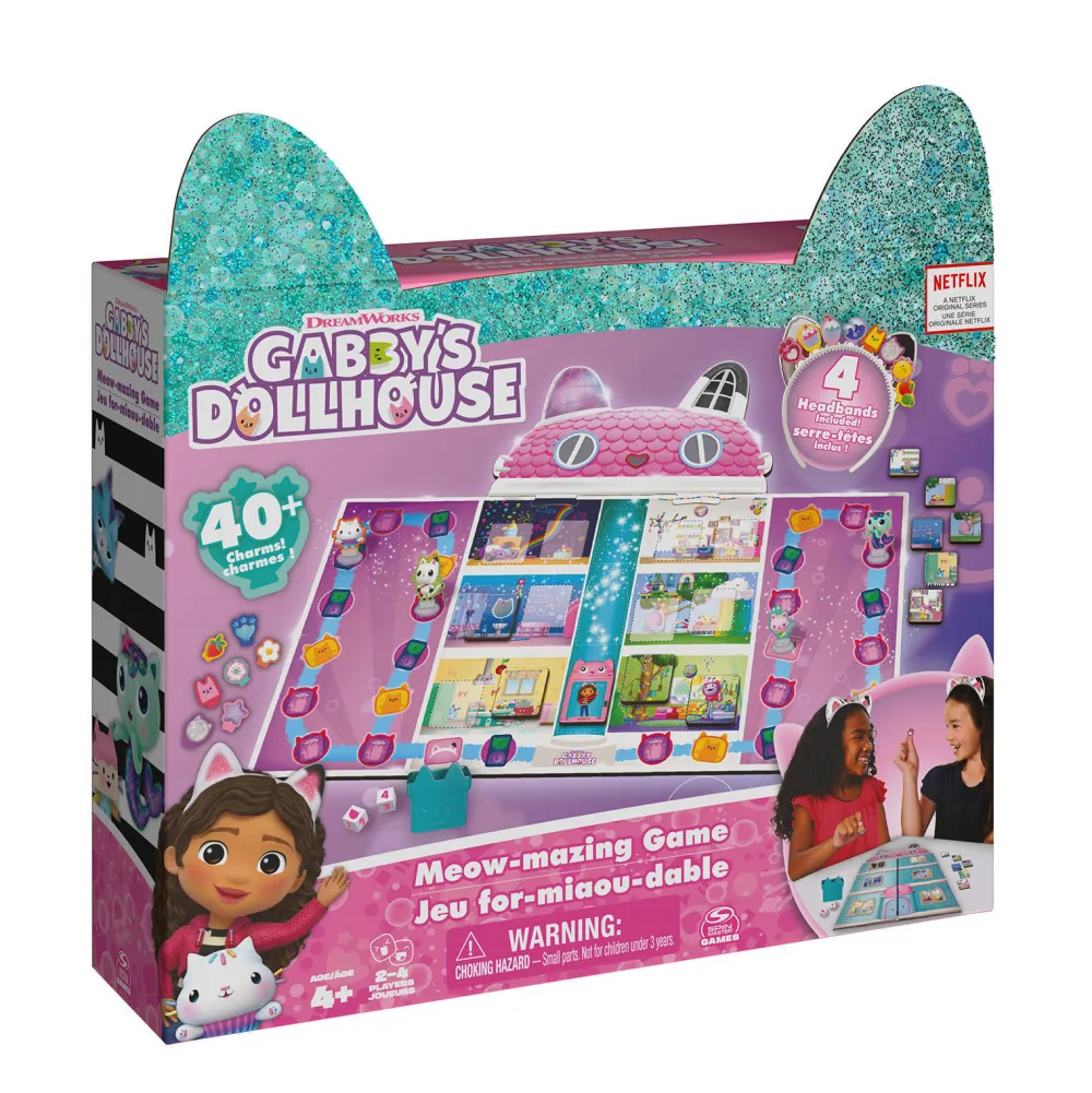 Gabby'S Poppenhuis Gabby'S Bordspel Met 4 Kattenoren-Haarbanden|Gabby's Dollhouse Cheap
