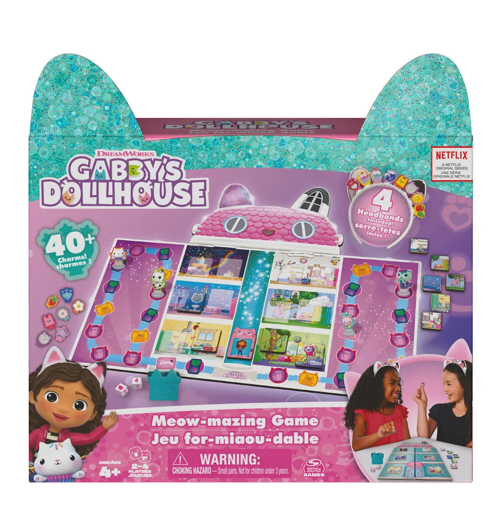 Gabby'S Poppenhuis Gabby'S Bordspel Met 4 Kattenoren-Haarbanden|Gabby's Dollhouse Cheap