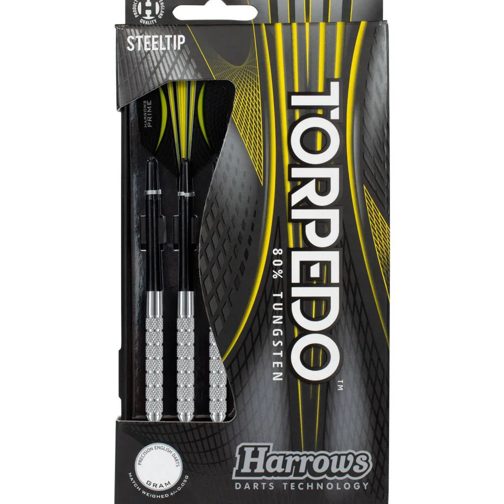Torpedo 80% Tungsten Steeltip Dartpijlen (25 Gram)|Harrows Outlet