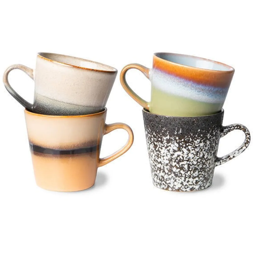 Sale HKliving Americanokopje 70'S (O8,5 Cm) (260 Ml) (Set Van 4)
