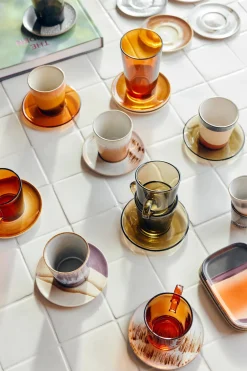 Fashion HKliving Koffieglas 70'S (O7,7 Cm) (200 Ml) (Set Van 4)