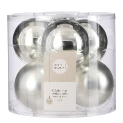 Outlet House of Seasons Kerstbal (Set Van 6) (O8 Cm)
