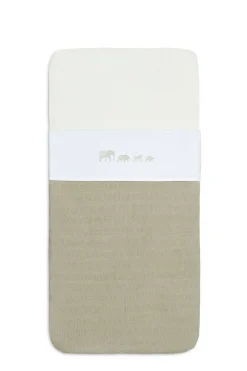 Store Jollein Baby Ledikantlaken 120X150Cm Animals - Olive Green