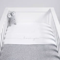 Shop Jollein Baby Ledikantlaken 120X150Cm Love You Grey
