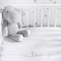 Shop Jollein Baby Ledikantlaken 120X150Cm Love You Grey