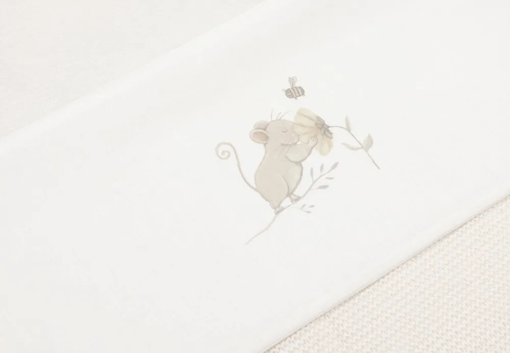 Sale Jollein Baby Wieglaken 75X100Cm Dreamy Mouse Ivory