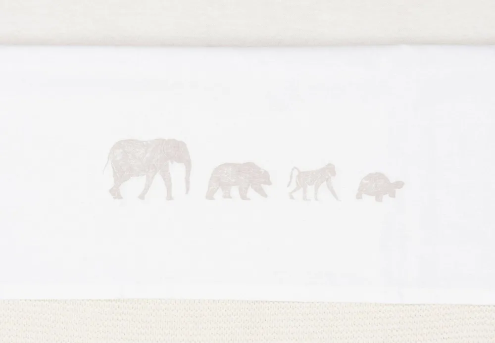 New Jollein Baby Wieglaken 75X100Cm Animals - Nougat